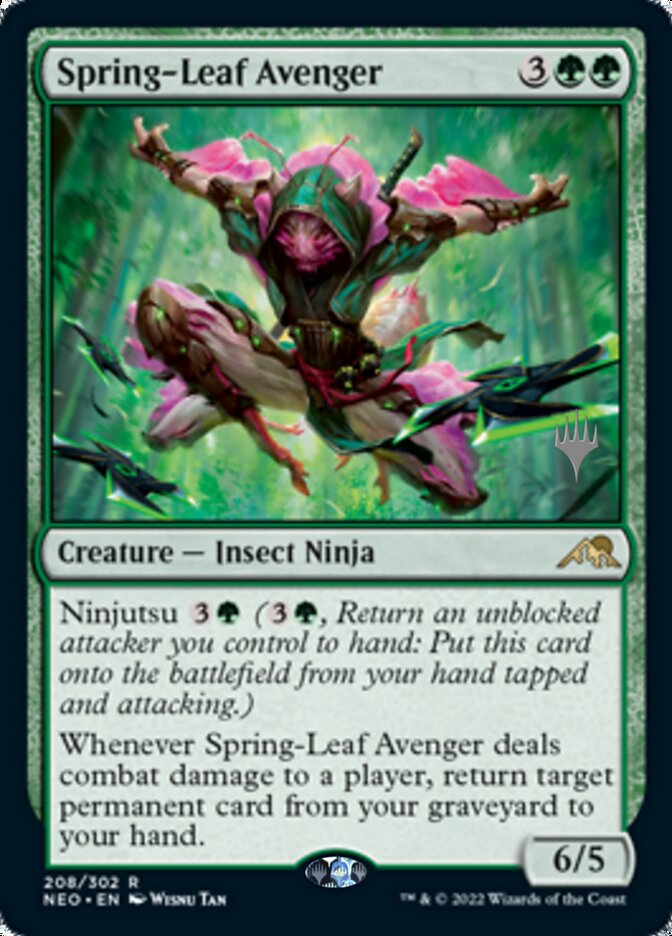 Spring-Leaf Avenger (Promo Pack) [Kamigawa: Neon Dynasty Promos] | Red Riot Games CA