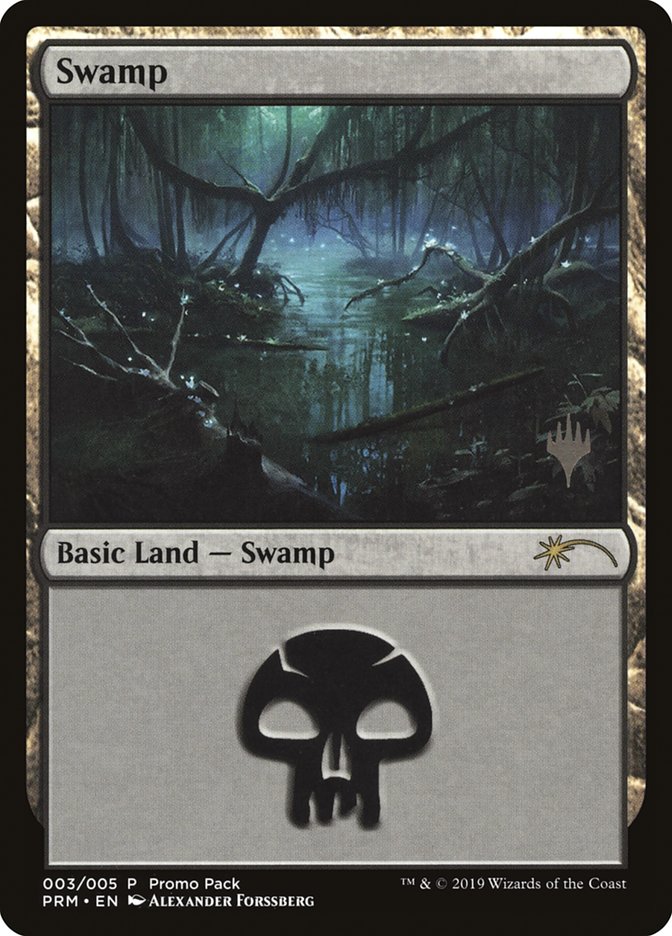 Swamp (3) [Core Set 2020 Promo Pack] | Red Riot Games CA