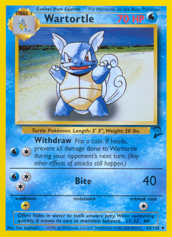 Wartortle (63/130) [Base Set 2] | Red Riot Games CA