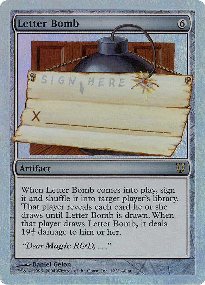 Letter Bomb (Alternate Foil) [Unhinged] | Red Riot Games CA