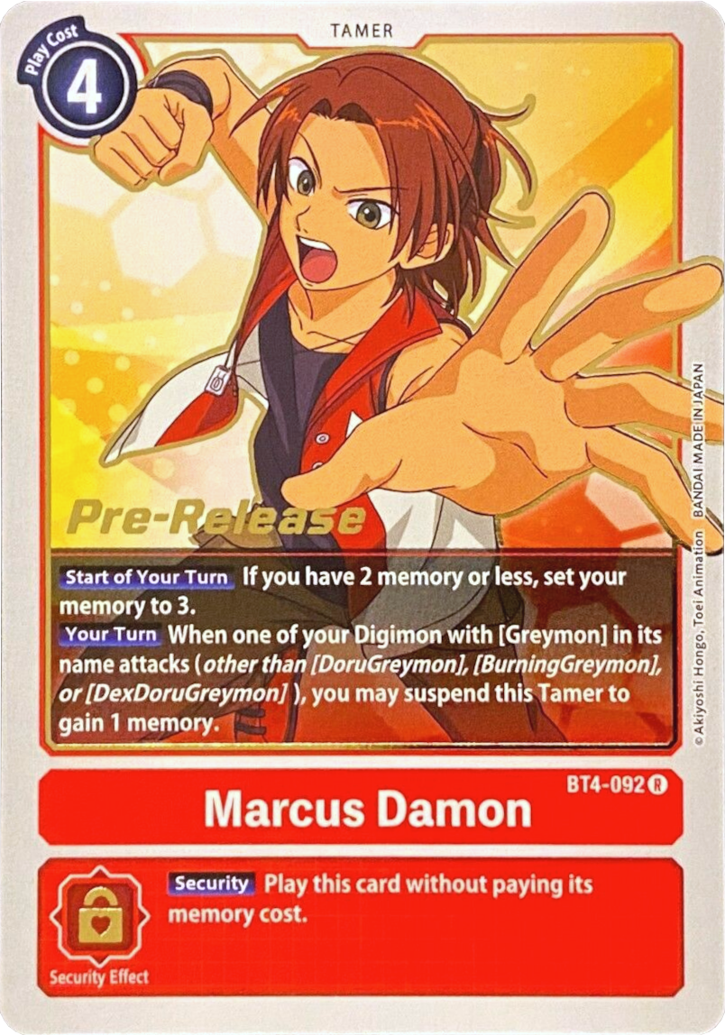 Marcus Damon [BT4-092] [Great Legend Pre-Release Promos] | Red Riot Games CA