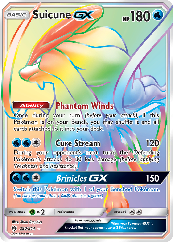 Suicune GX (220/214) [Sun & Moon: Lost Thunder] | Red Riot Games CA