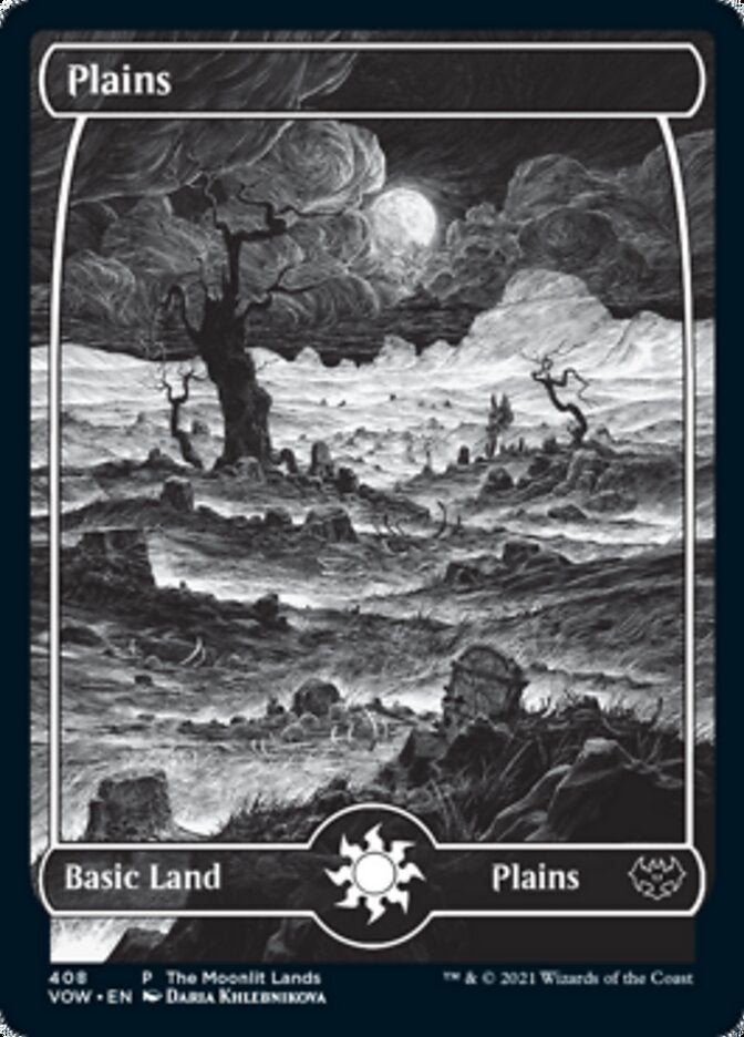 Plains (The Moonlit Lands) (Foil Etched) [Innistrad: Crimson Vow Promos] | Red Riot Games CA
