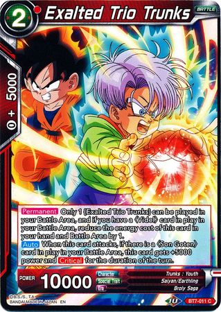 Exalted Trio Trunks (BT7-011) [Assault of the Saiyans] | Red Riot Games CA