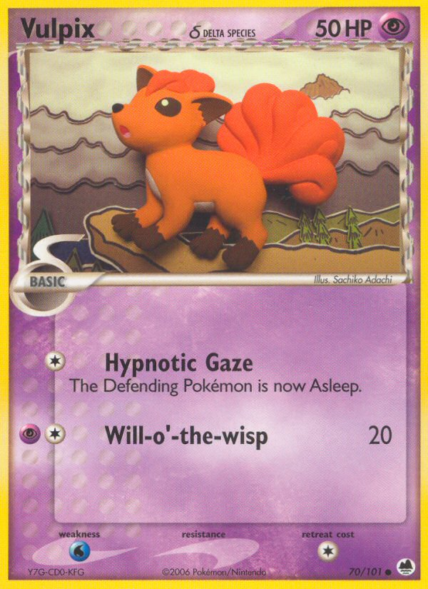 Vulpix (70/101) (Delta Species) [EX: Dragon Frontiers] | Red Riot Games CA