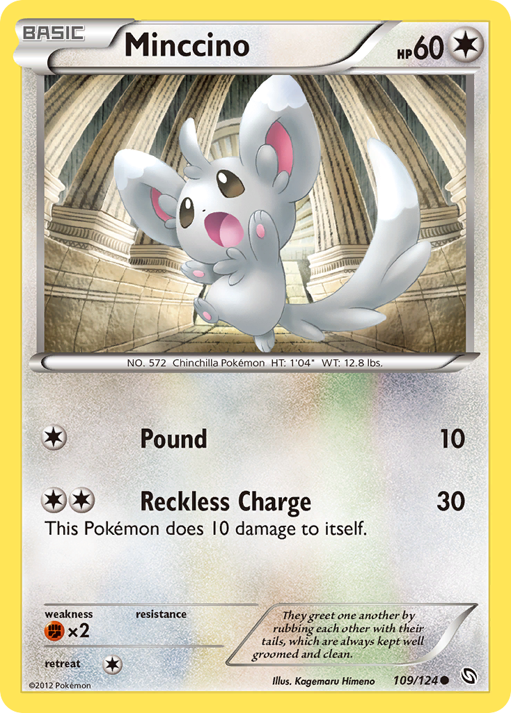 Minccino (109/124) [Black & White: Dragons Exalted] | Red Riot Games CA