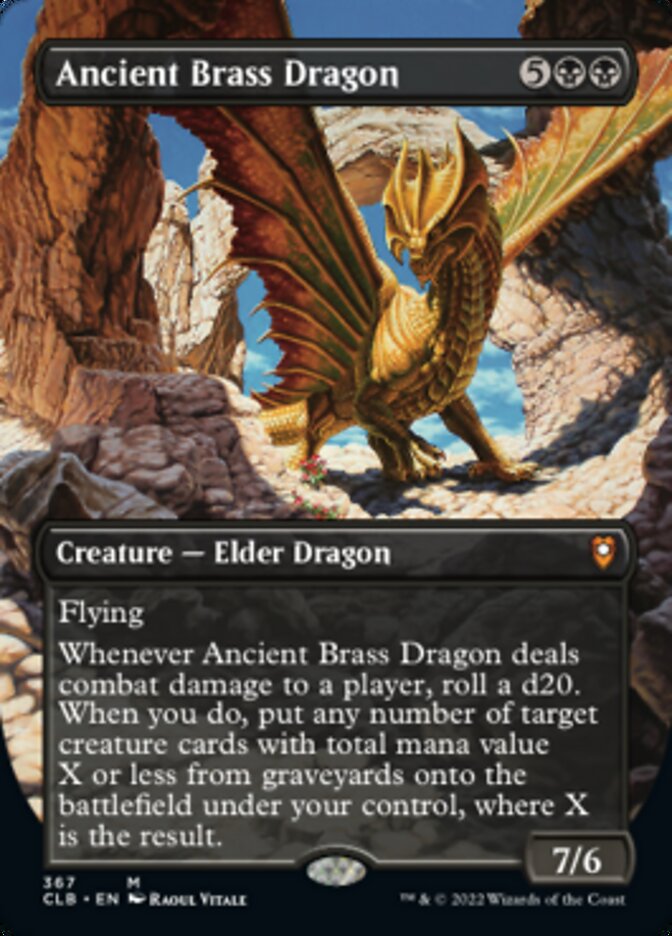 Ancient Brass Dragon (Borderless Alternate Art) [Commander Legends: Battle for Baldur's Gate] | Red Riot Games CA