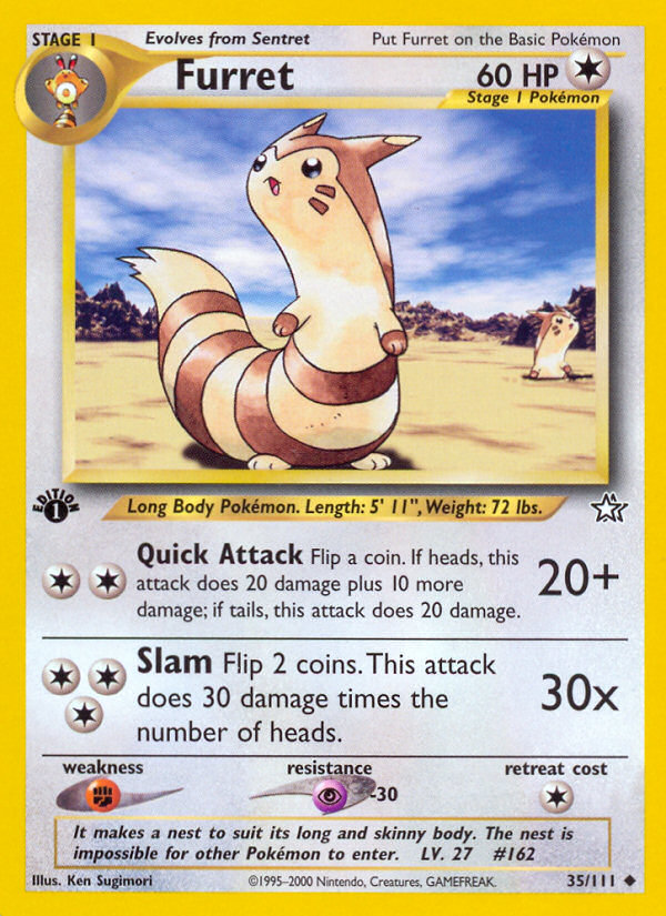 Furret (35/111) [Neo Genesis 1st Edition] | Red Riot Games CA