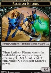 Resilient Khenra // Zombie Double-Sided Token [Hour of Devastation Tokens] | Red Riot Games CA