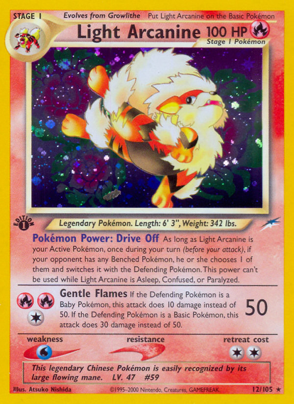Light Arcanine (12/105) [Neo Destiny 1st Edition] | Red Riot Games CA