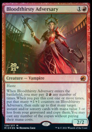 Bloodthirsty Adversary [Innistrad: Midnight Hunt Prerelease Promos] | Red Riot Games CA