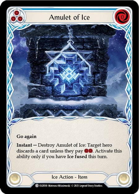 Amulet of Ice (Blue) [OLD018] (Tales of Aria Oldhim Blitz Deck)  1st Edition Normal | Red Riot Games CA