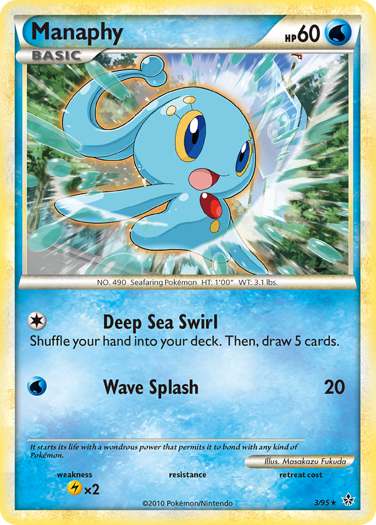 Manaphy (3/95) [HeartGold & SoulSilver: Unleashed] | Red Riot Games CA