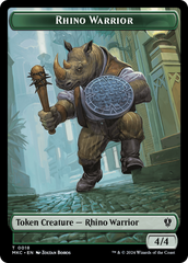 Thopter // Rhino Warrior Double-Sided Token [Murders at Karlov Manor Commander Tokens] | Red Riot Games CA