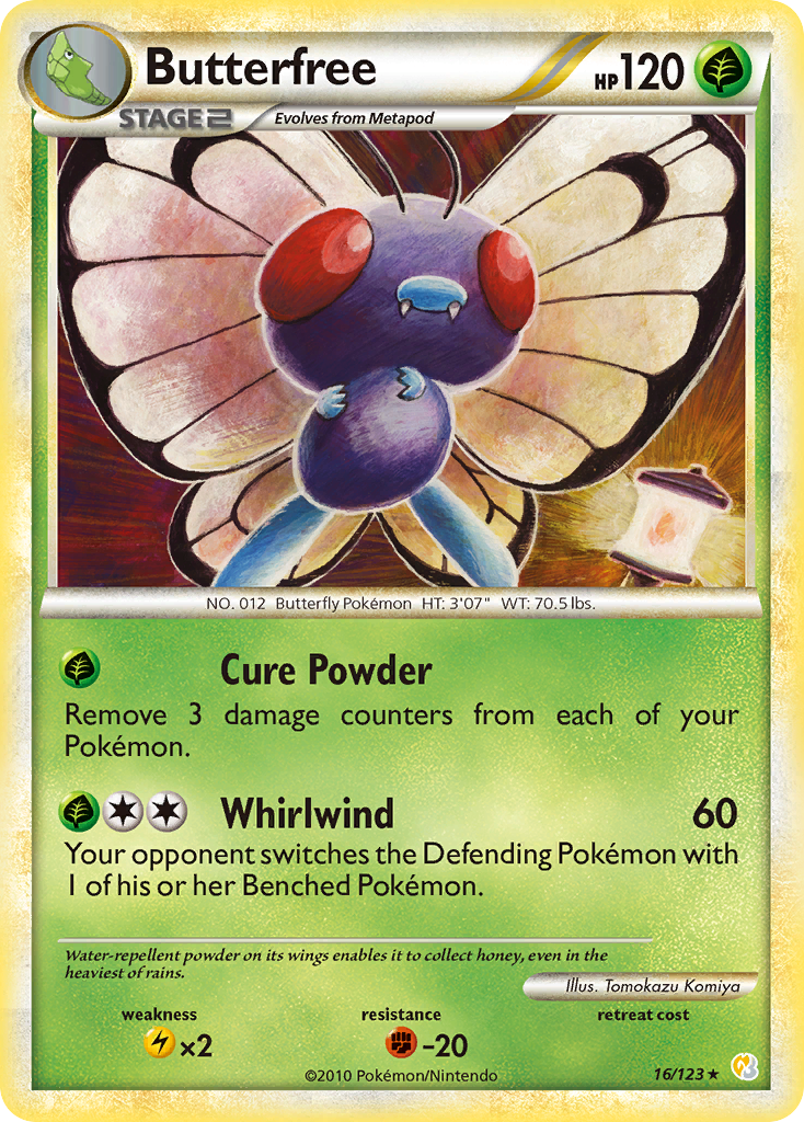Butterfree (16/123) [HeartGold & SoulSilver: Base Set] | Red Riot Games CA