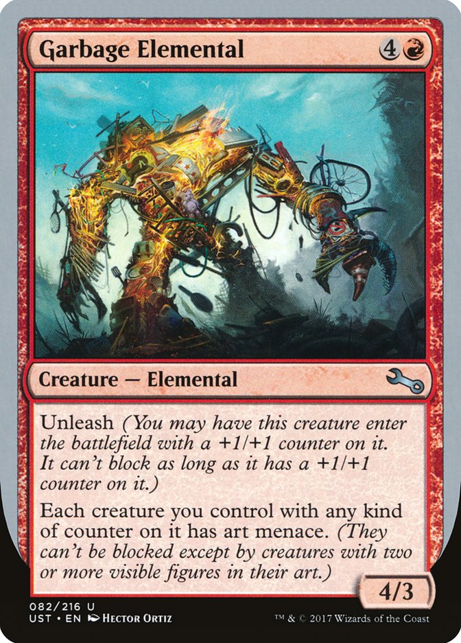 Garbage Elemental (4/3 Creature) [Unstable] | Red Riot Games CA