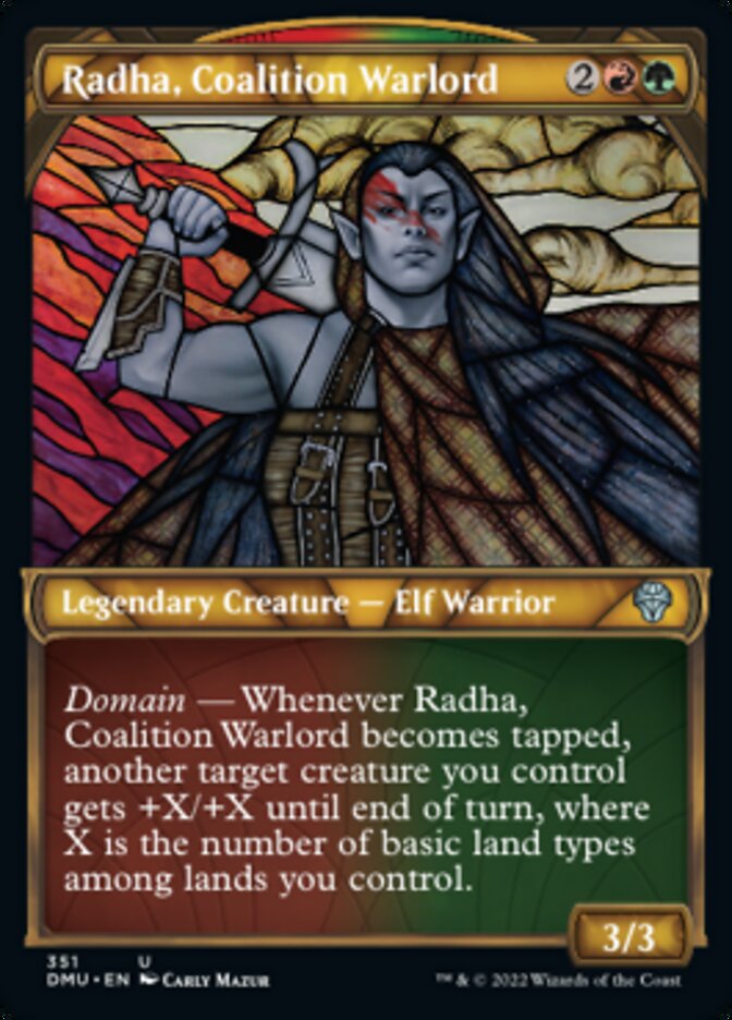 Radha, Coalition Warlord (Showcase Textured) [Dominaria United] | Red Riot Games CA