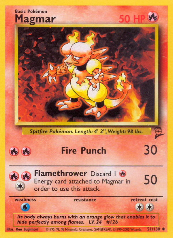 Magmar (51/130) [Base Set 2] | Red Riot Games CA