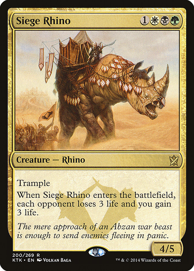 Siege Rhino [Khans of Tarkir] | Red Riot Games CA