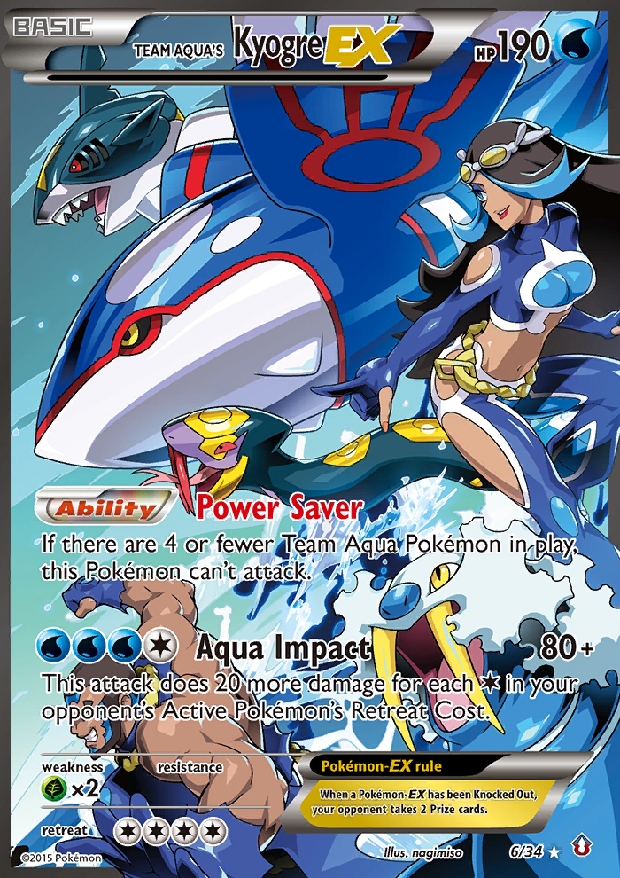 Team Aqua's Kyogre EX (6/34) [XY: Double Crisis] | Red Riot Games CA