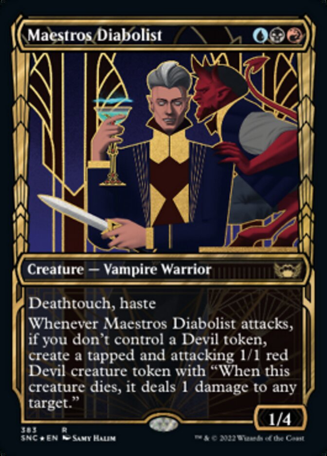 Maestros Diabolist (Showcase Golden Age Gilded Foil) [Streets of New Capenna] | Red Riot Games CA