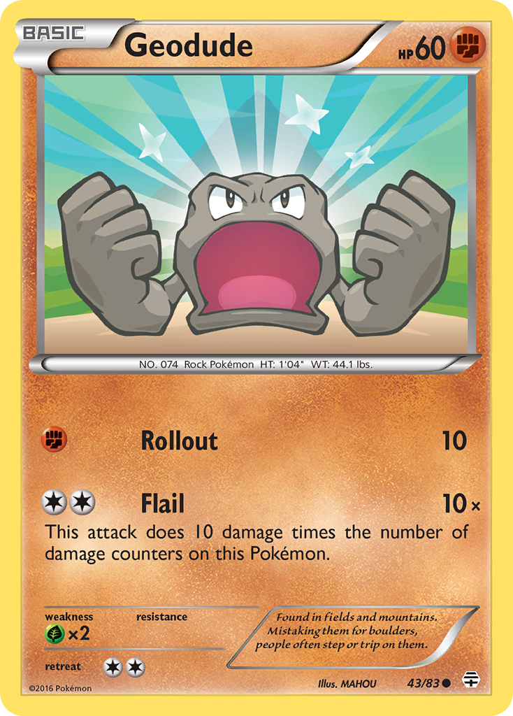 Geodude (43/83) [XY: Generations] | Red Riot Games CA