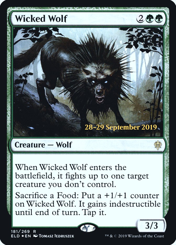 Wicked Wolf [Throne of Eldraine Prerelease Promos] | Red Riot Games CA
