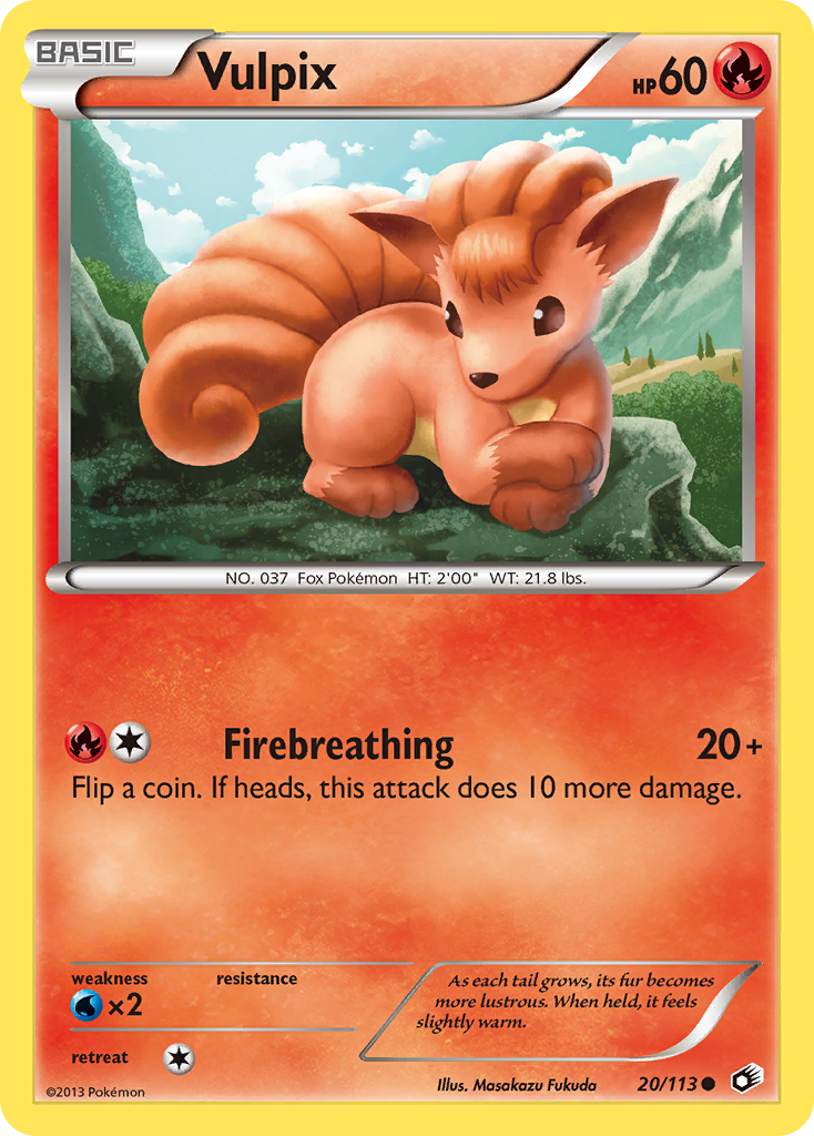 Vulpix (20/113) [Black & White: Legendary Treasures] | Red Riot Games CA