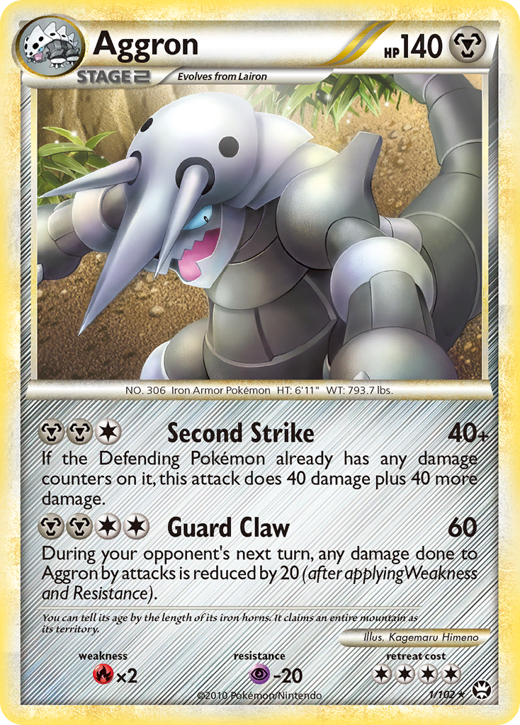 Aggron (1/102) [HeartGold & SoulSilver: Triumphant] | Red Riot Games CA