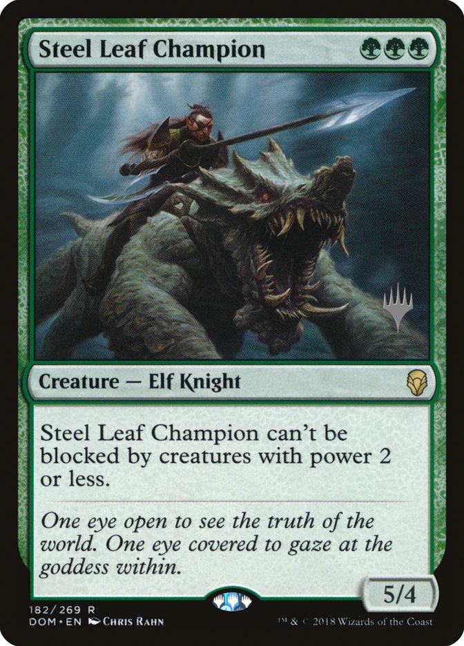 Steel Leaf Champion (Promo Pack) [Dominaria Promos] | Red Riot Games CA