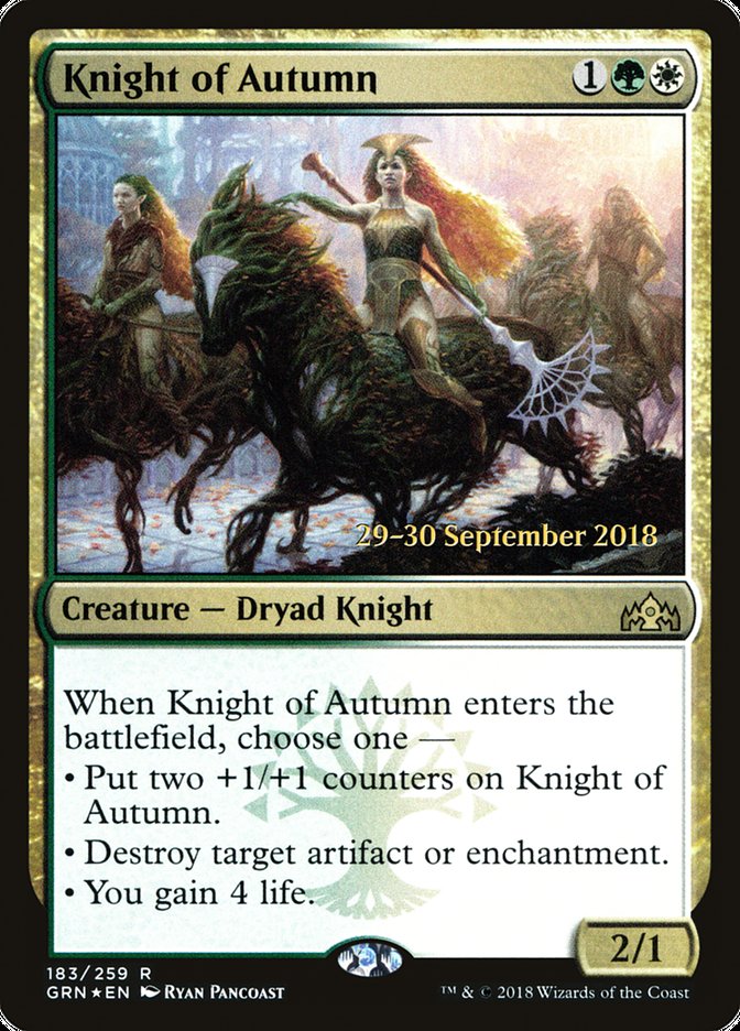 Knight of Autumn [Guilds of Ravnica Prerelease Promos] | Red Riot Games CA
