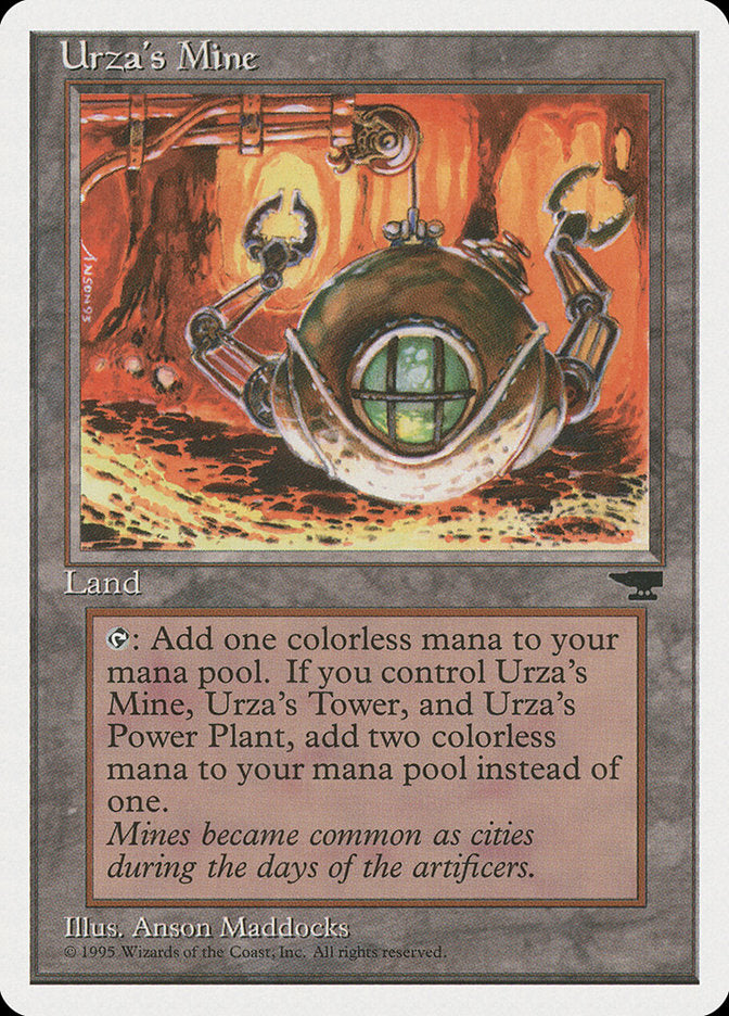 Urza's Mine (Orange Background) [Chronicles] | Red Riot Games CA