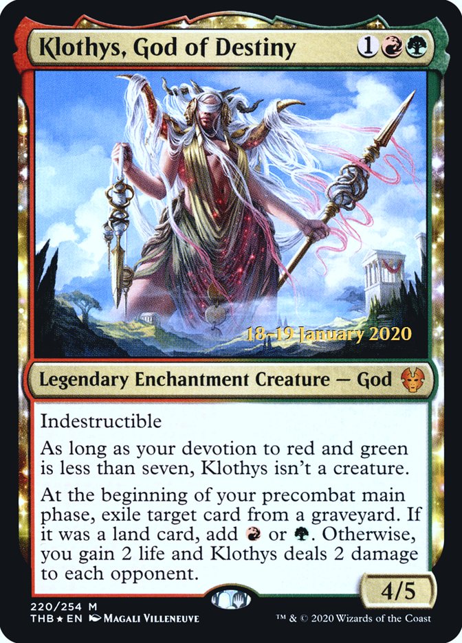 Klothys, God of Destiny [Theros Beyond Death Prerelease Promos] | Red Riot Games CA