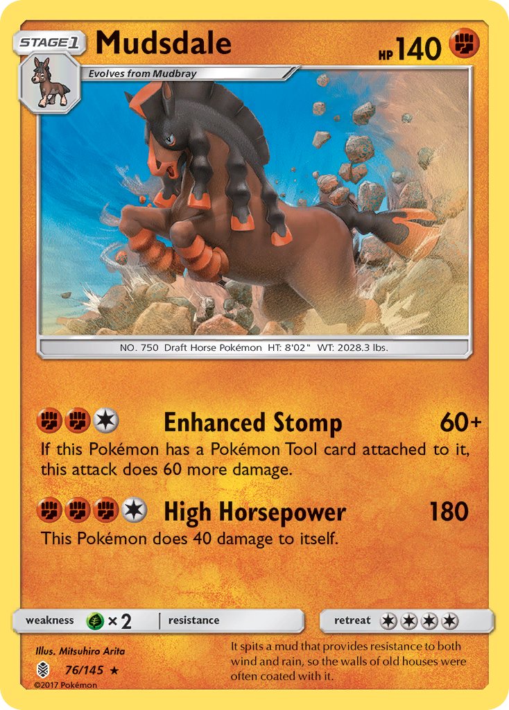 Mudsdale (76/145) (Prerelease Kit Exclusive) (Theme Deck Exclusive) [Sun & Moon: Guardians Rising] | Red Riot Games CA