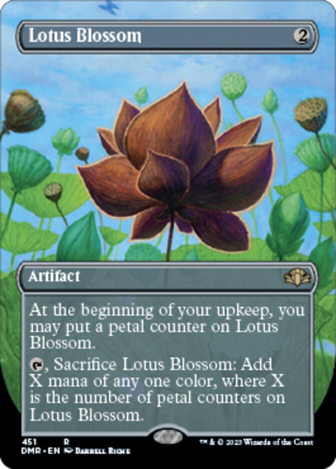 Lotus Blossom (Borderless Alternate Art) [Dominaria Remastered] | Red Riot Games CA