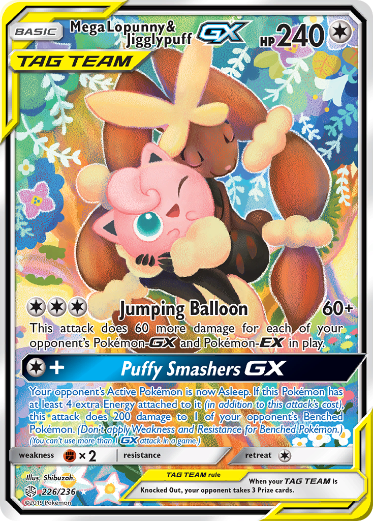 Mega Lopunny & Jigglypuff GX (226/236) [Sun & Moon: Cosmic Eclipse] | Red Riot Games CA