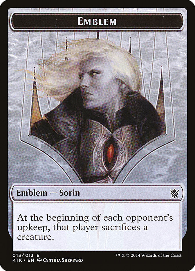 Sorin, Solemn Visitor Emblem [Khans of Tarkir Tokens] | Red Riot Games CA