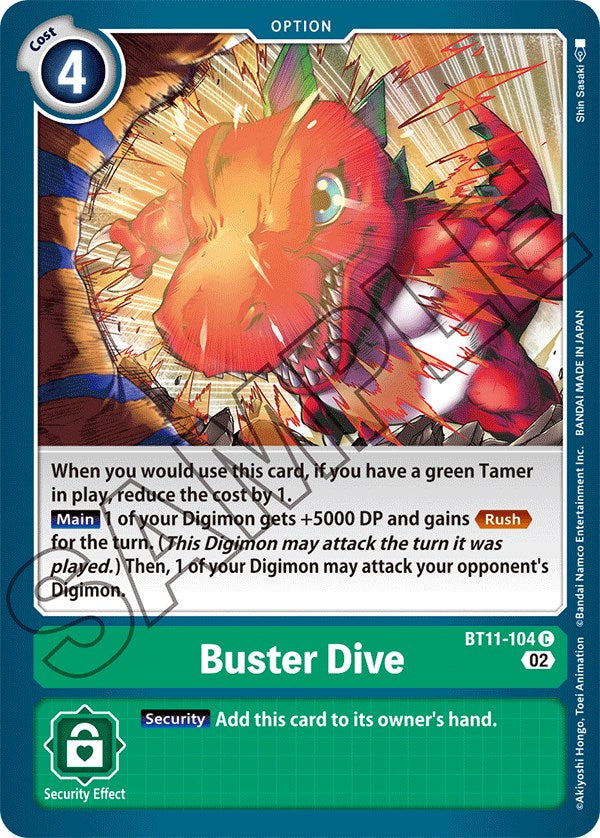 Buster Dive [BT11-104] [Dimensional Phase] | Red Riot Games CA