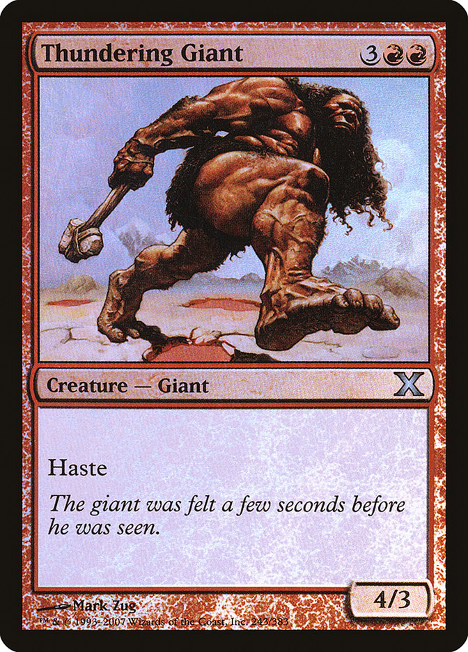 Thundering Giant (Premium Foil) [Tenth Edition] | Red Riot Games CA
