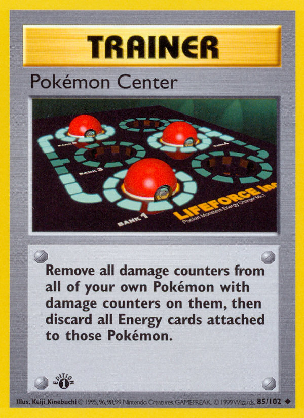 Pokemon Center (85/102) (Shadowless) [Base Set 1st Edition] | Red Riot Games CA