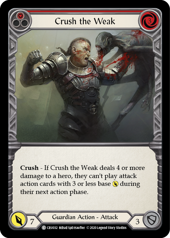 Crush the Weak (Red) [CRU032] (Crucible of War)  1st Edition Normal | Red Riot Games CA