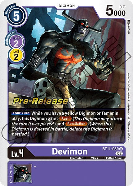 Devimon [BT11-080] [Dimensional Phase Pre-Release Promos] | Red Riot Games CA