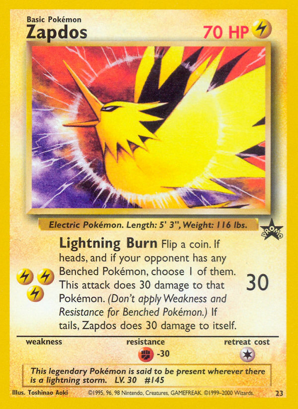 Zapdos (23) [Wizards of the Coast: Black Star Promos] | Red Riot Games CA