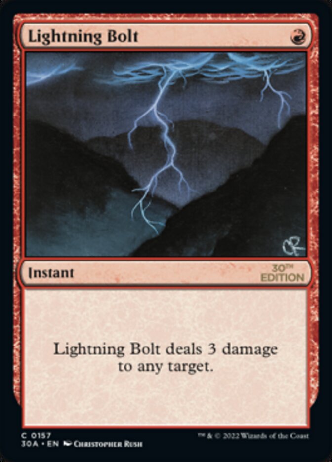 Lightning Bolt [30th Anniversary Edition] | Red Riot Games CA