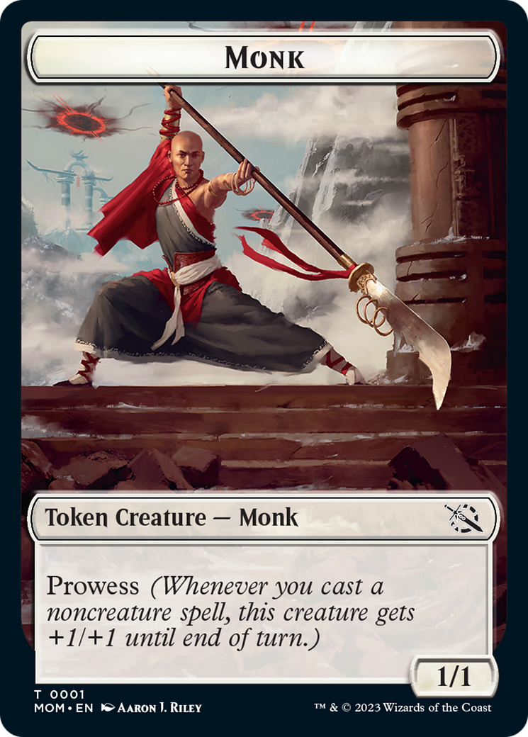 Monk // Kraken Double-Sided Token [March of the Machine Tokens] | Red Riot Games CA