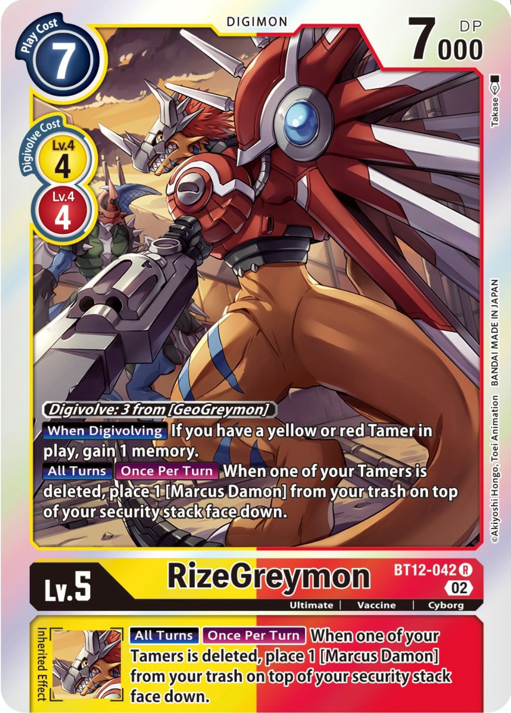 RizeGreymon [BT12-042] [Across Time] | Red Riot Games CA