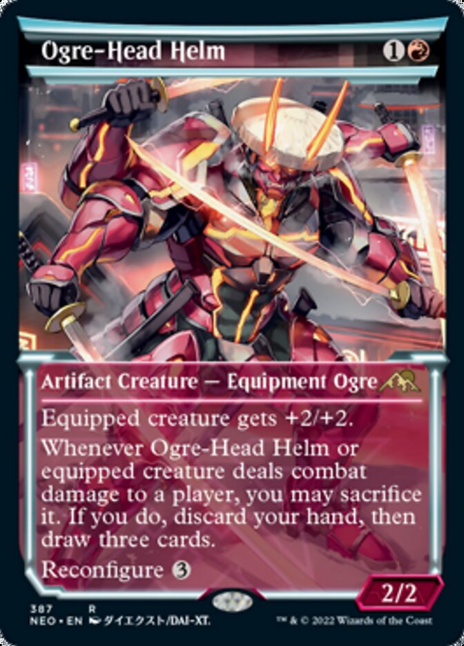 Ogre-Head Helm (Showcase Soft Glow) [Kamigawa: Neon Dynasty] | Red Riot Games CA