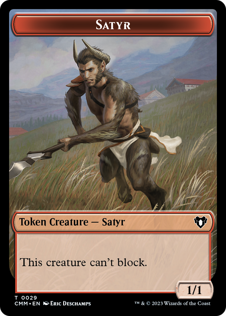 Saproling // Satyr Double-Sided Token [Commander Masters Tokens] | Red Riot Games CA