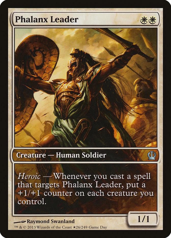 Phalanx Leader (Game Day) (Extended Art) [Theros Promos] | Red Riot Games CA