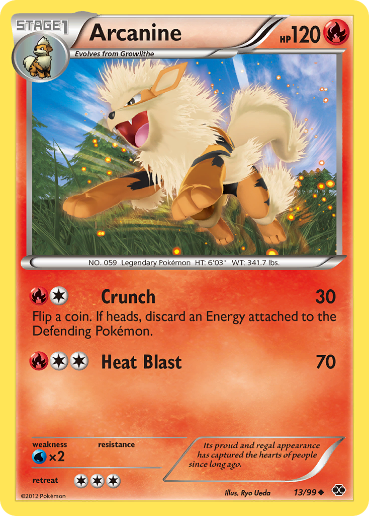 Arcanine (13/99) [Black & White: Next Destinies] | Red Riot Games CA